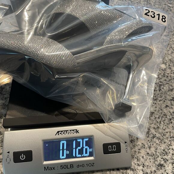 Marc Fisher Glittery 3/4 Pump Sling Back Pumps Silver-6.5M - Picture 7 of 7